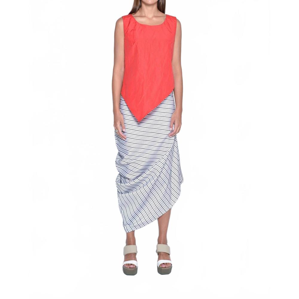 NEW SIMPLY MILA uneven hem tank in red